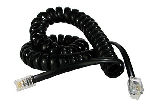 RJ14 Telephone Line Cable 16MHz Coiled Handset Cord 24-30AWG