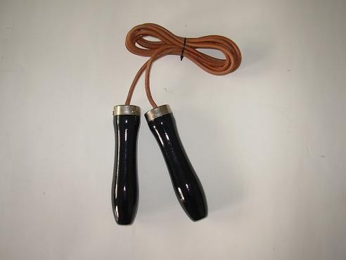 China speed high weight jump rope black wooden handles wholesale