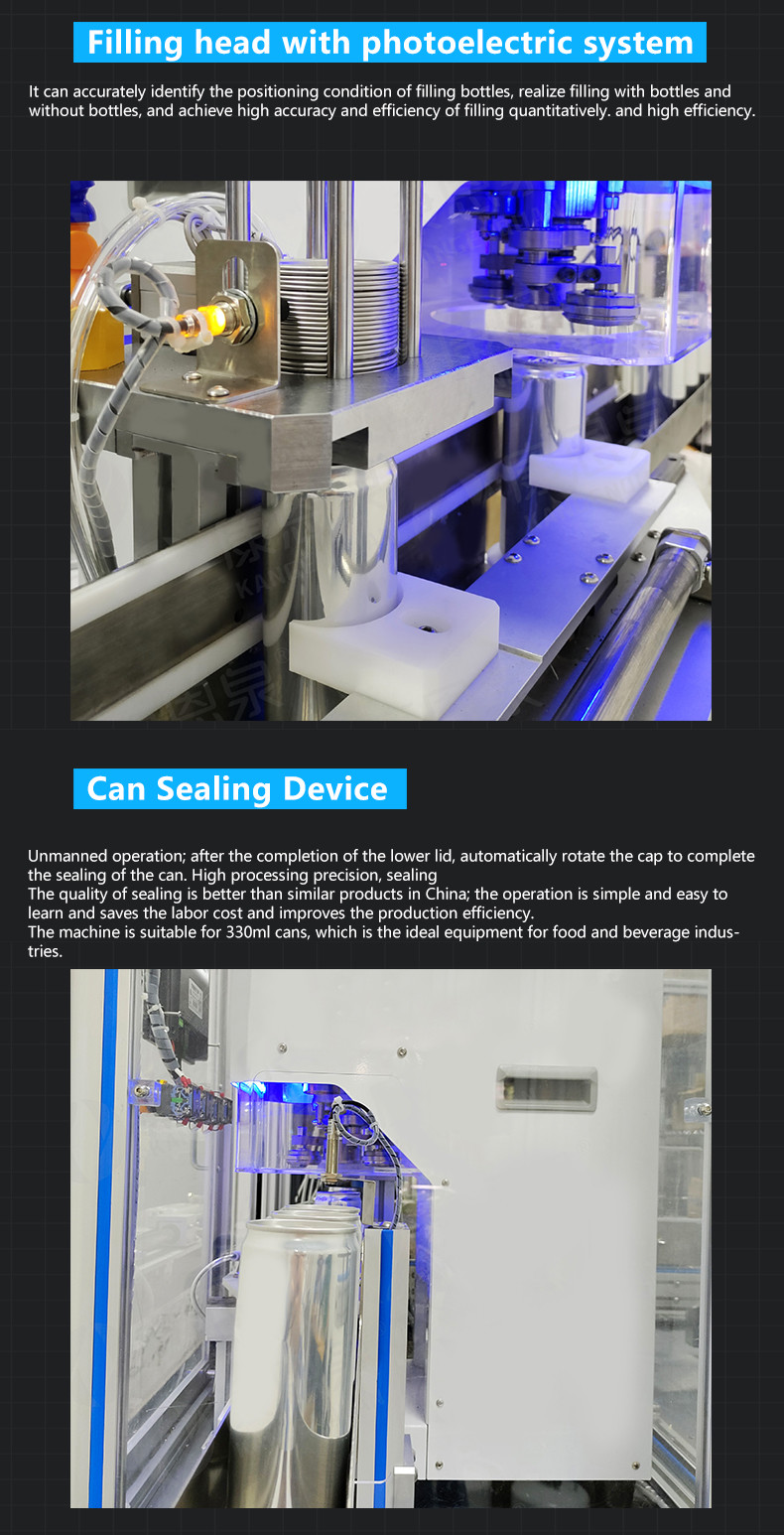 Hydrogen-rich Water Filling Machine 330ml - 1L Can Filling Machine VST-Q9