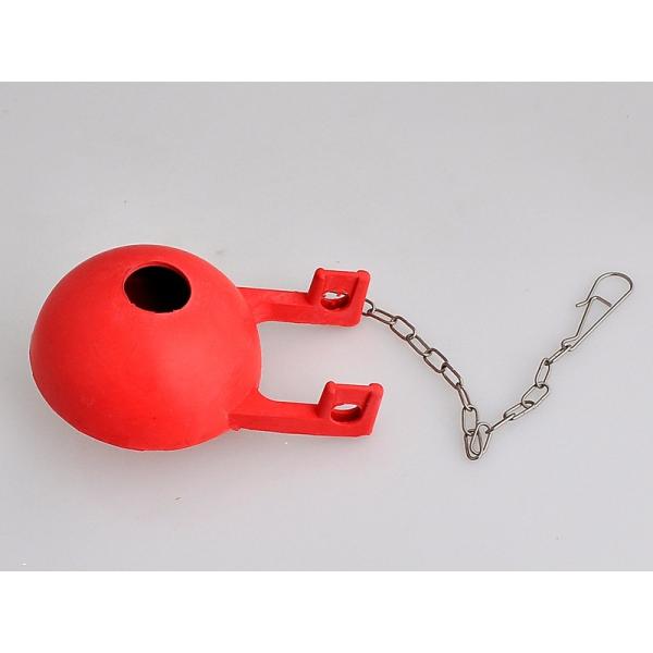 Red Toilet Tank Flapper Replacement , Toilet Chain And Flapper Strong Fall Type Flush Mode