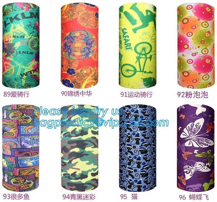 multi choice women head scarf printed colorful face mask custom logo/size bandana,Sport Strapping Seamless Custom Gaiter Whi