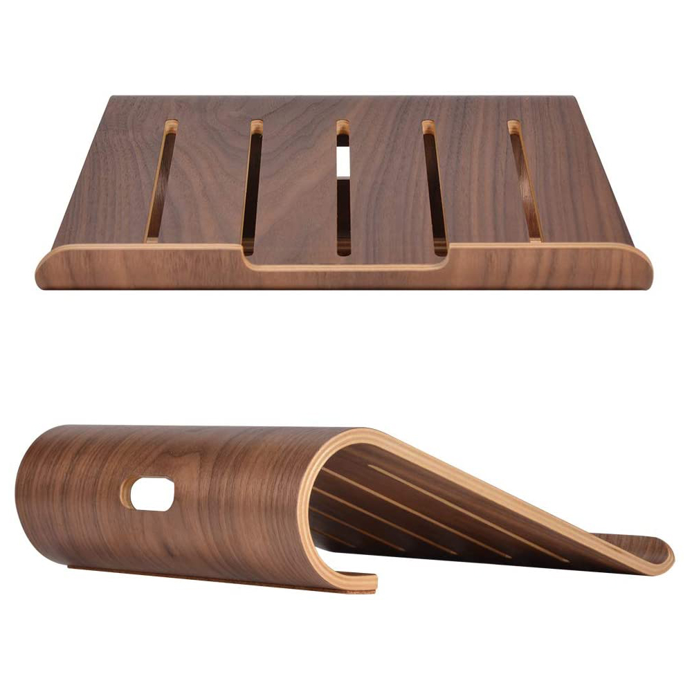 Curved Wooded Monitor stand