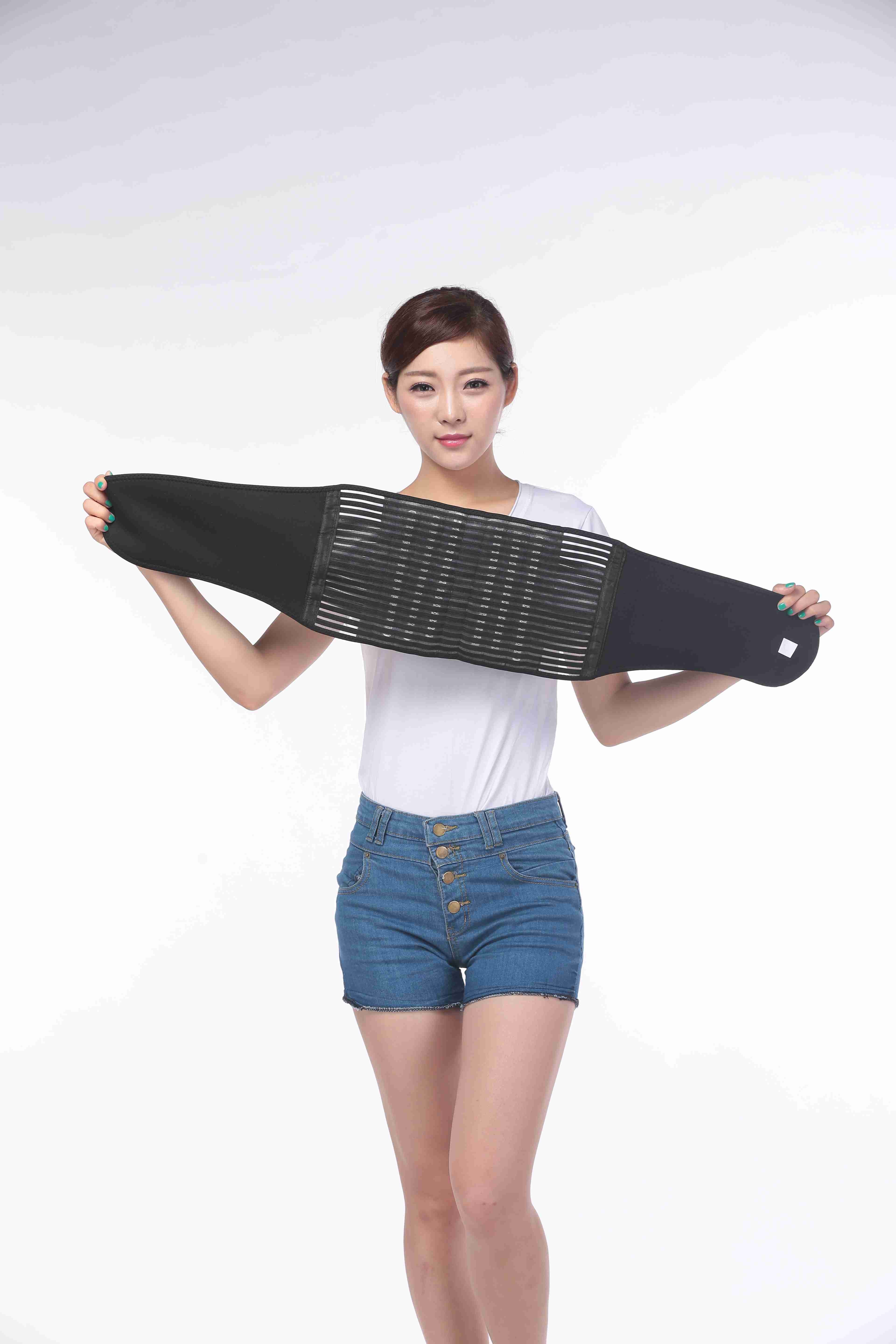 Black Protection Sports Fitness Belt / Lumbar Sacral Support Belt Eliminate Fatigue