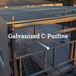 Fabricated Steel Structure Galvanized C-Purlins For Construction