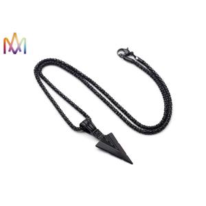 15g Punk Rock Arrow Pendant Mens Engraved Necklace