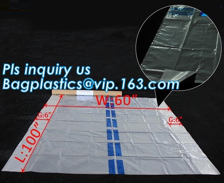 Customized Square Bottom or Side Guesst Plastic Protective Pallet Covers, 4 Mil Dust proof Clear Pallet Covers, BAGPLAST