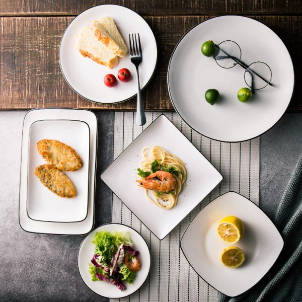 Hanford Ceramic Plate Set , Tableware Use Porcelain Dinnerware Set