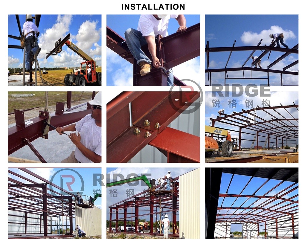 Galvanized Anti-Rust Primer Steel Frame Prefabricated Steel Structure Building for Industrial Warehouse