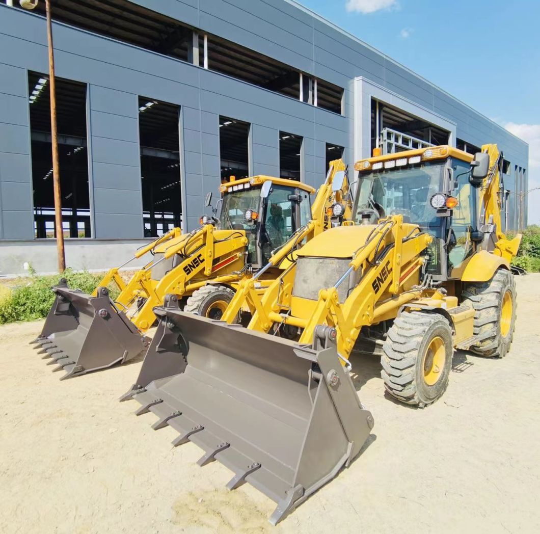 Front End Loader Backhoe 4X4 2.5 Ton Mini Payloader Joystick Towable Retroexcavadora Backhoe Loader