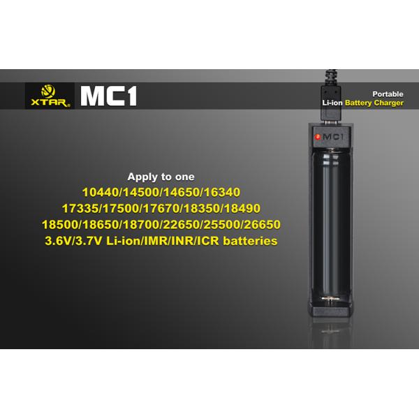 XTAR MC1 usb intelligent charger XTAR 18650 universal li-ion single battery charger