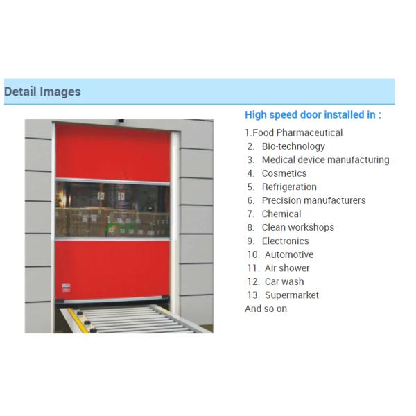 SS Fast Acting Roller Shutter Doors Large Size Adjustable Opening Speed