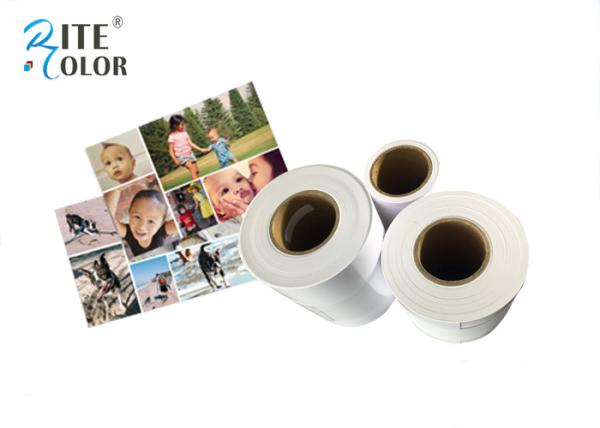 Quality Glossy Dry Inkjet Minilab Photo Paper , Mircorporous RC White Paper for sale