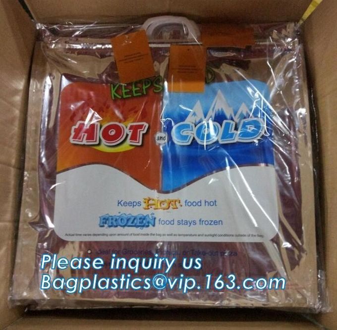 Custom Packing Aluminum Foil Zip-Lock Grocery Handle Thermal Insulation Cooler Bag For Outdoors,Promotional Insulated La