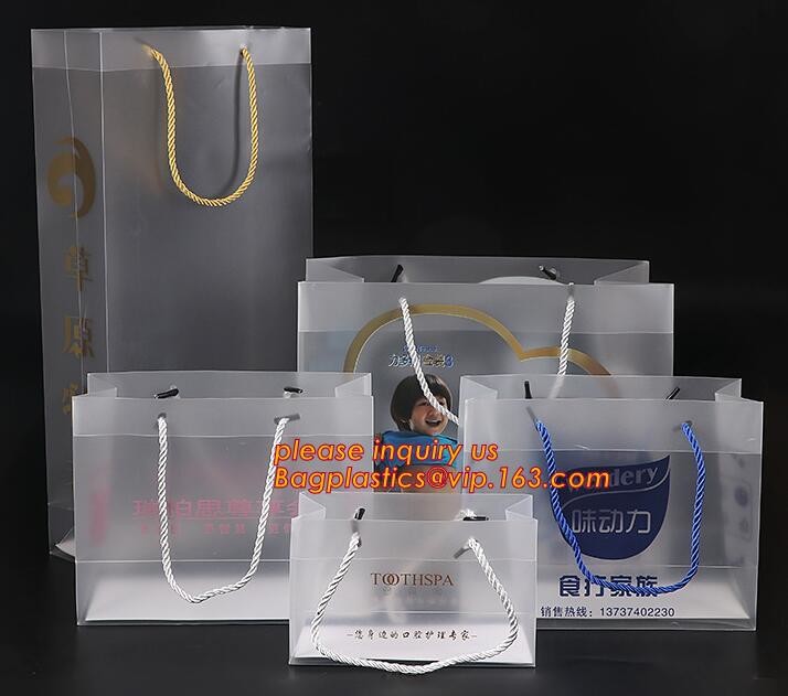 Promotional customized high quality soft loop plastic cloth bag,manufacturer custom soft loop handle polyethylene PE pla