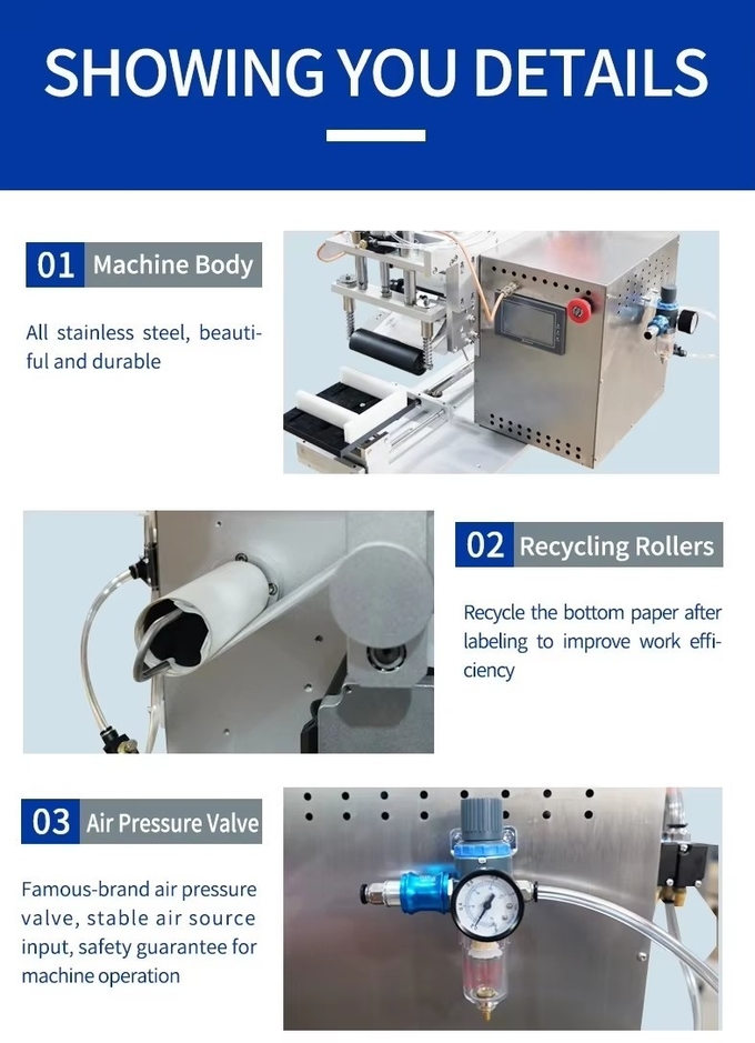 New Style Design 50Ml Refillable Home Aromatherapy Flat Glass Bottles Manual Flat Labeling Machine