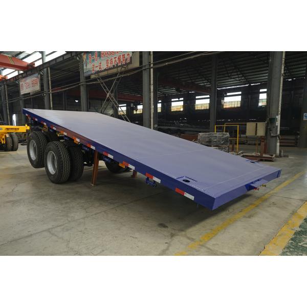 Japan Market Semi Truck Flatbed Trailer with 80T Max Payload and Hydraulic Ladder