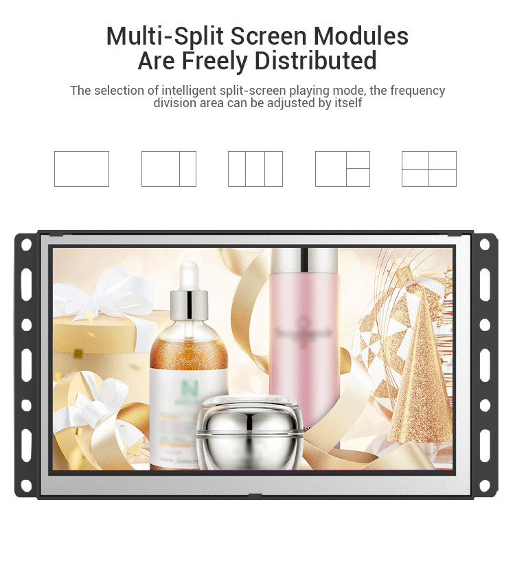RK3288 open frame lcd advertising equipment digital signage videos indoor full hd embedded display for car elevator from