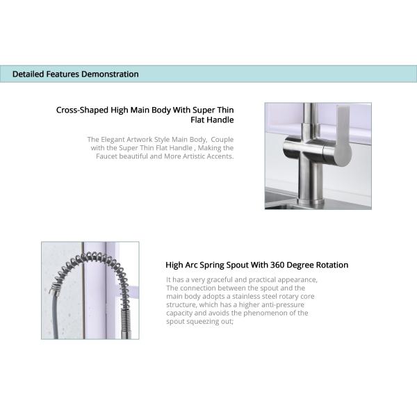 Spring Coil Rotatable Kitchen Faucet Infrared Sensor Motion Detector Faucet Cupc