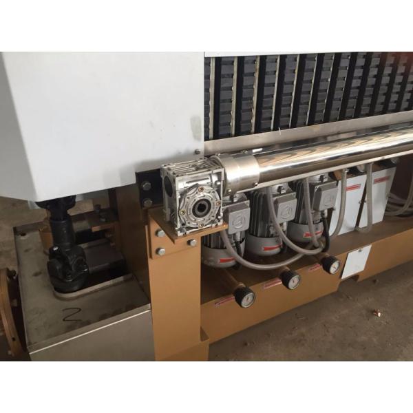 Glass Straight Edging Machine Type PLC Control System 9 Motors Automatic Glass Polishing