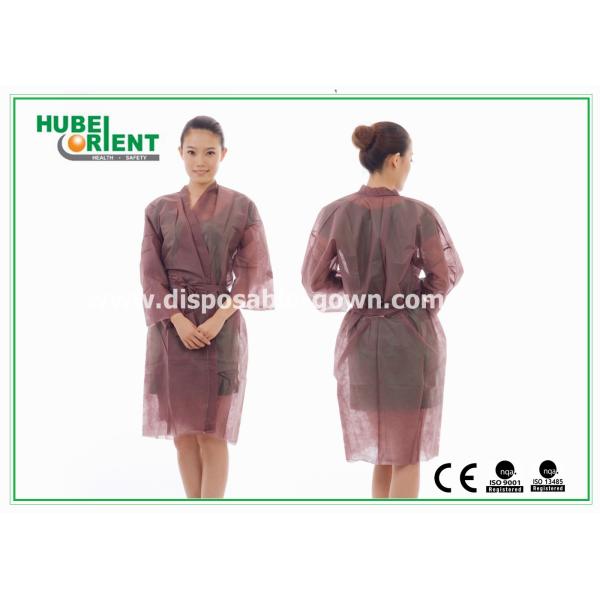 Breathable Soft Nonwoven Polypropylene Disposable Bathrobe for Spa Sauna