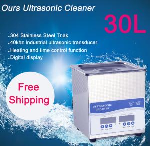 China 30L High Power Desktop Ultrasonic Cleaner With Variable Speed Controller / Timer wholesale