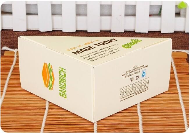 kraft paper sandwich box with window ,triangle sandwich box for packaging,Cardboard Box With Clear Window Burger Sandwic