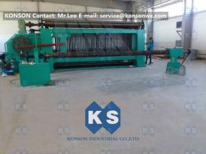 China Large Hexagonal Wire Netting Machine 4300mm Width For Making Cylinders Gabions wholesale