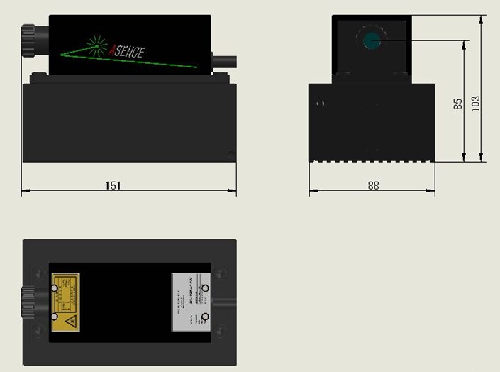 569nm DPSS Laser Yellow Laser with High Stability and TTL or Analog Modulation 1Hz-400Hz