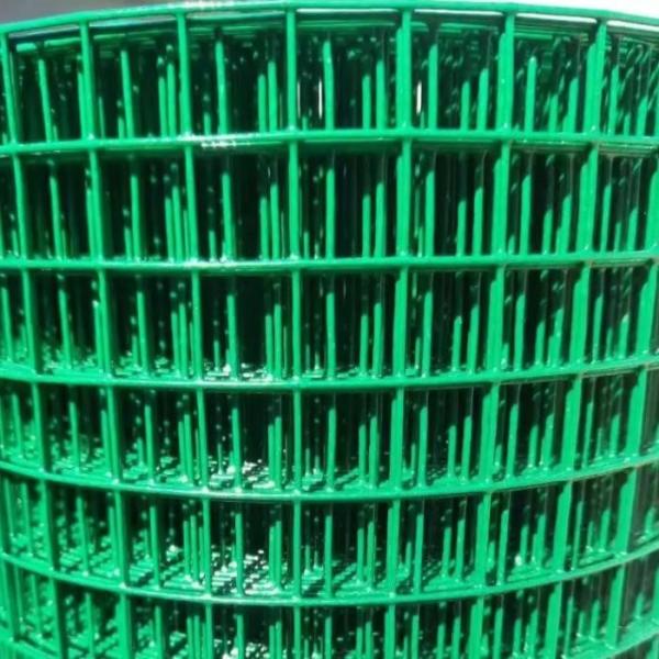 Quality 10 Gauge 2x2 4x4 Green Coated PVC Welded Wire Mesh Roll Fencing Net for sale