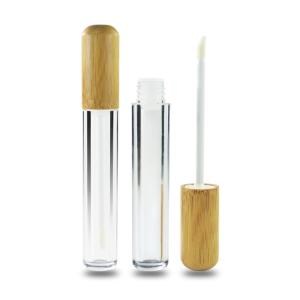 China Empty eco friendly 6ml bamboo lipgloss lipstick tube for cosmetic Container on sale