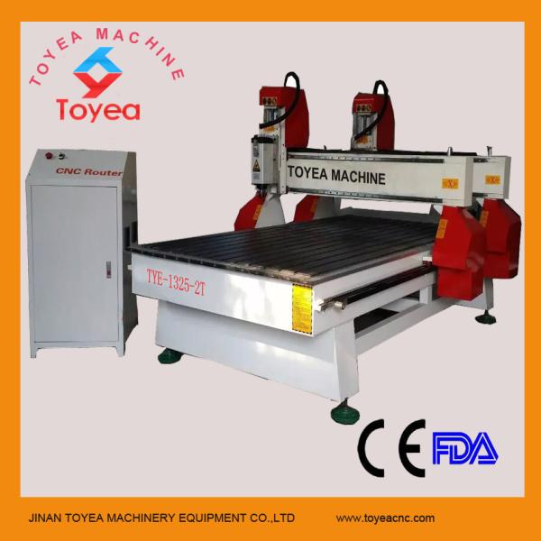 Quality Double Trolley cnc router machine with square linear rail TYE-1325-2T for sale