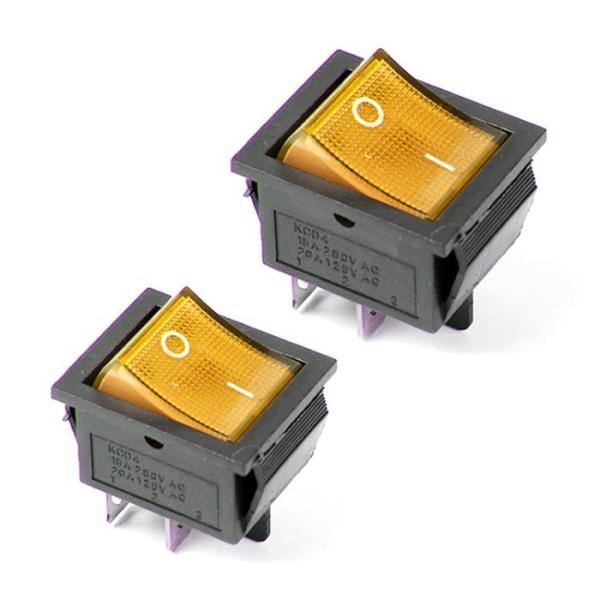 Quality 16a On Off Double Pole 4 Pin Rocker Switch With 12v Light for sale