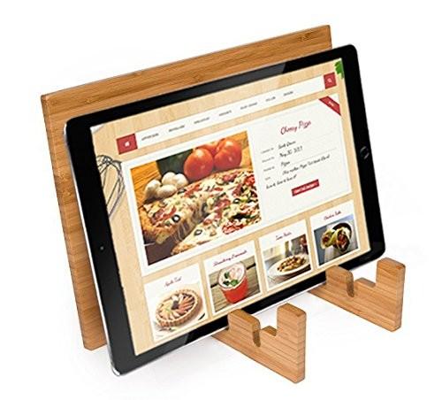 Quality high quality bamboo ipad holder book holder with acrylic for wholesale for sale