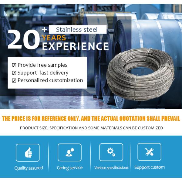 201 304 316 10mm Stainless Steel Wire Rope Galvanized Steel Wire