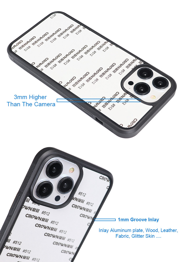 2D Sublimation Blank DIY TPU Customized Shockproof Phone Case for iphone Samsung