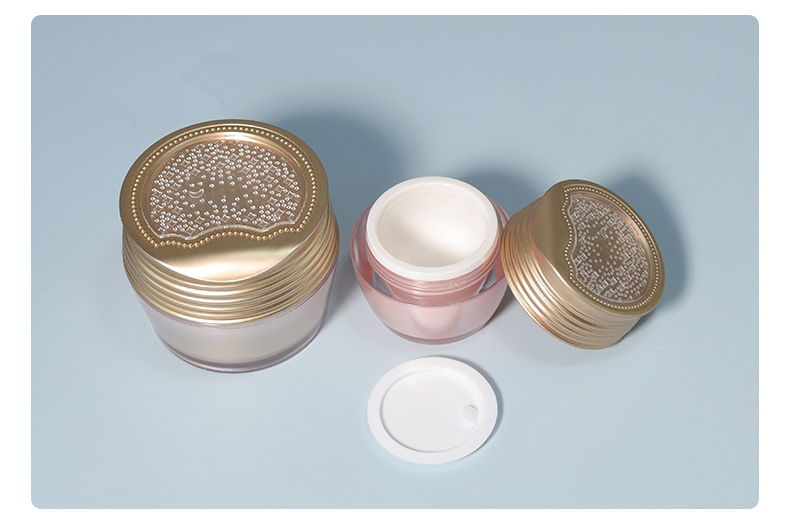 Plastic Round Acrylic Bottle 30ml 50ml 100ml 120ml Cream Lotion Bottle For Cosmetic Packaging