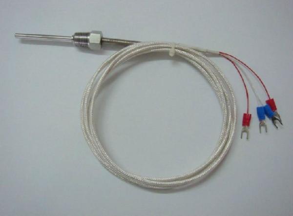 Quality WZP-200 PT100 RTD Sensor NPT Connector 4 wires Probe 4.0 mm dia x 50 mm length for sale