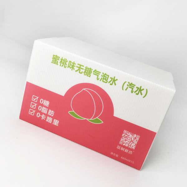 Quality 3.5mm Peach Sparkling Water Package Carton Impact Resistance Anti Bacteria for sale