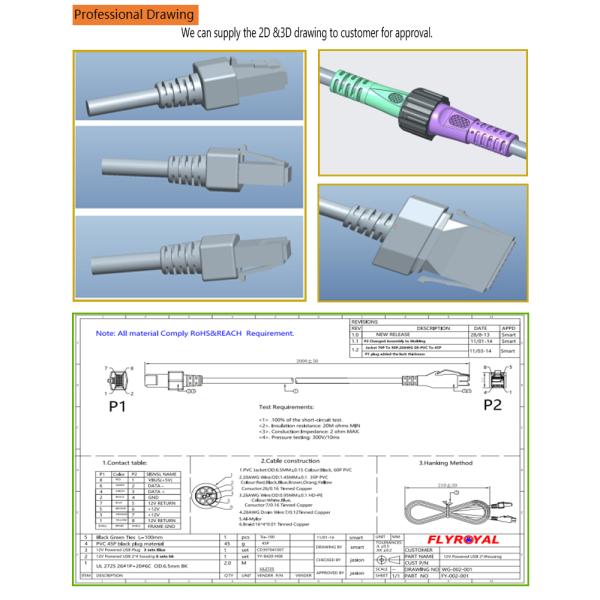 PVC Insulated Wire Harness with Custom Length for OEM ODM Cable Assembly