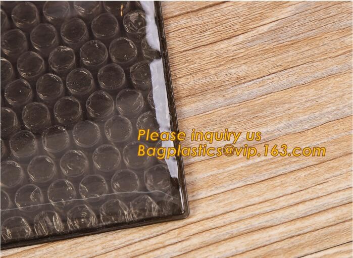 Cosmetic Slider Zip lockk Bubble Bags Bubble Slide Pouch,Zip lockk esd bubble bag bubble packaging wrap cosmetic pouch slide
