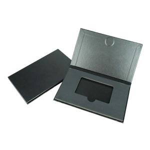 China Luxury Black Paper Card Box Packaging Custom Rigid Book Business Credit Wedding Gift Card Box wholesale
