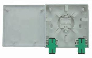 SM / MM 2 Port FTTH Termination Box For Fiber Optic Cable PVC Material