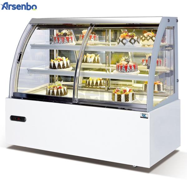 SUS304/201 Cake Display Refrigerator Multipurpose White Black Color