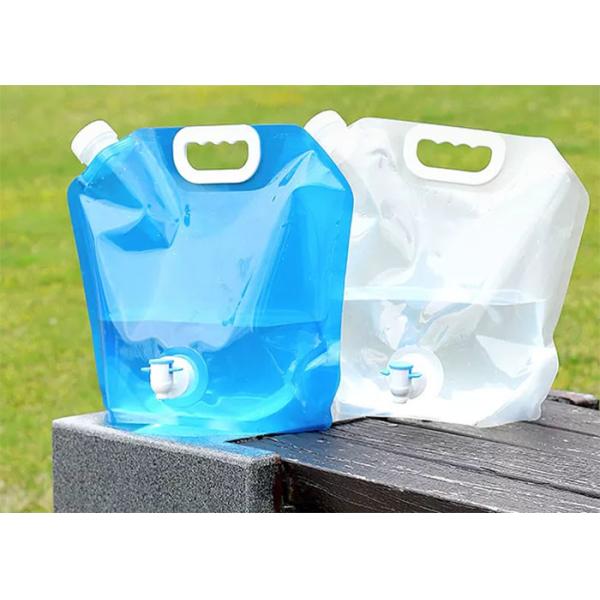 Foldable 5L 10L Plastic Bucket Camping Stand Up Water Pouch Large Capacity