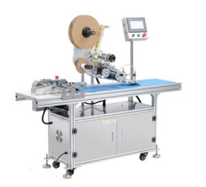 China Page Automatic Flat Labeling Machine With 300mm Width Conveyor Belt wholesale