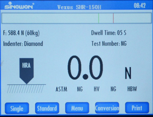 Automatic Digital Rockwell Hardness Tester with 400mm Vertical Space , Plastic / Metal