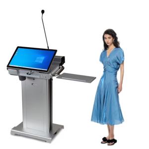China Multi Language Multimedia Podium Lectern Foldable Smart Lectern wholesale