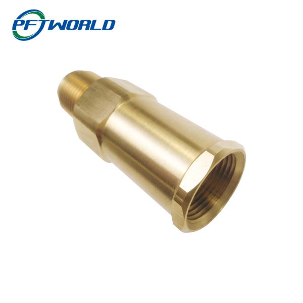 Precision CNC Brass Machining Accessories, Brass Injector, Gold