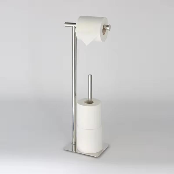 Quality Nordic Style Household Big Size Standing Storage Shelf Tissue Paper Roll Organizer Toilet Paper Holder for sale