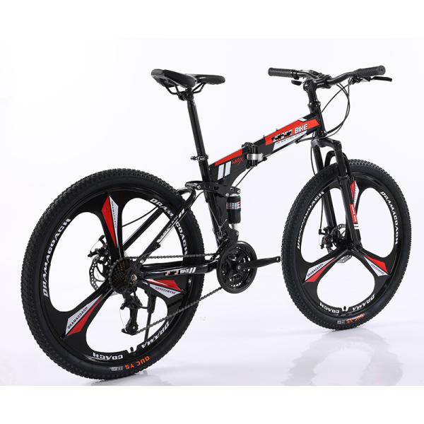 Customized Gear Cycle Full Suspension Foldable Mountain Bike Comfortable Swallow Handlebar and 26*2.125" Tire Width